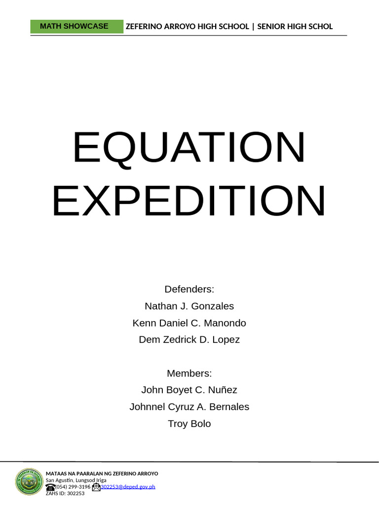 Equation Expedition | PDF | Mathematics