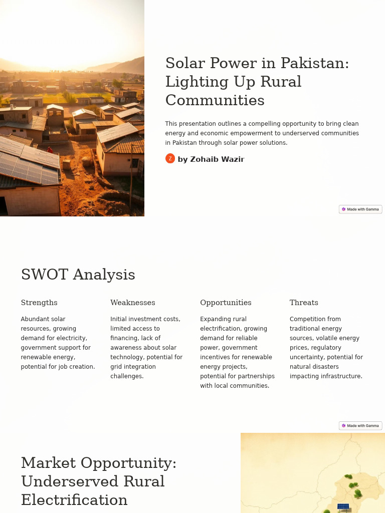 Solar Power Solutions for Rural Pakistan | PDF | Solar Power ...