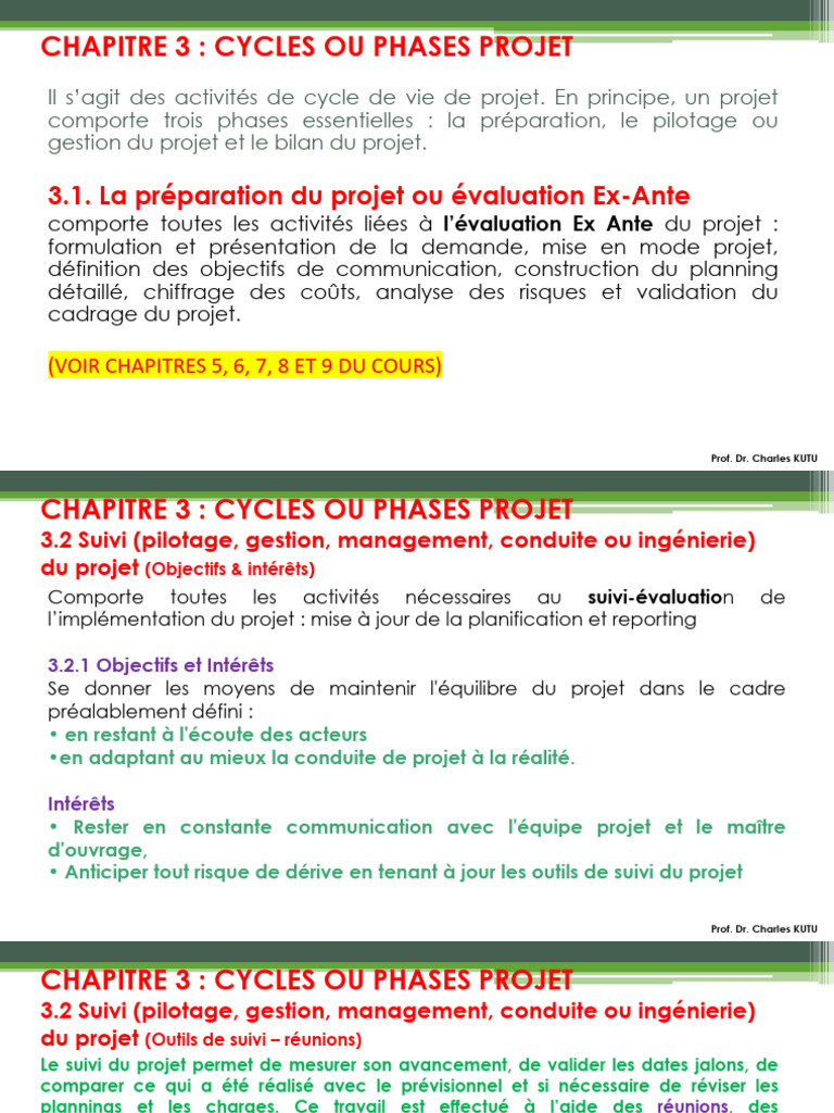 Phases et Suivi de Projet Efficace | PDF | Gestion de projet | Audit