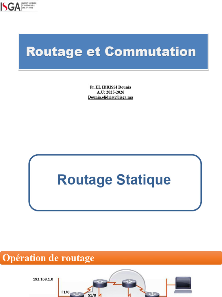 Configuration de la Route par Défaut | PDF | Routage | Adresse IP