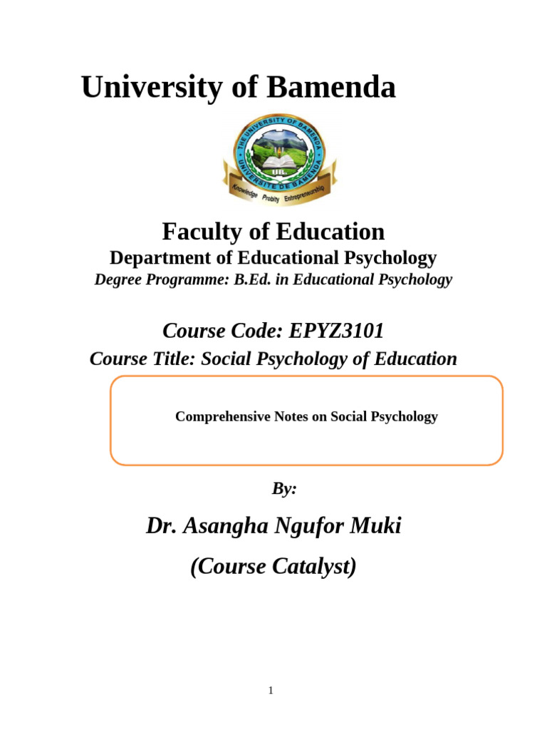 Social Psychology in Education Overview | PDF | Perception | Attitude ...