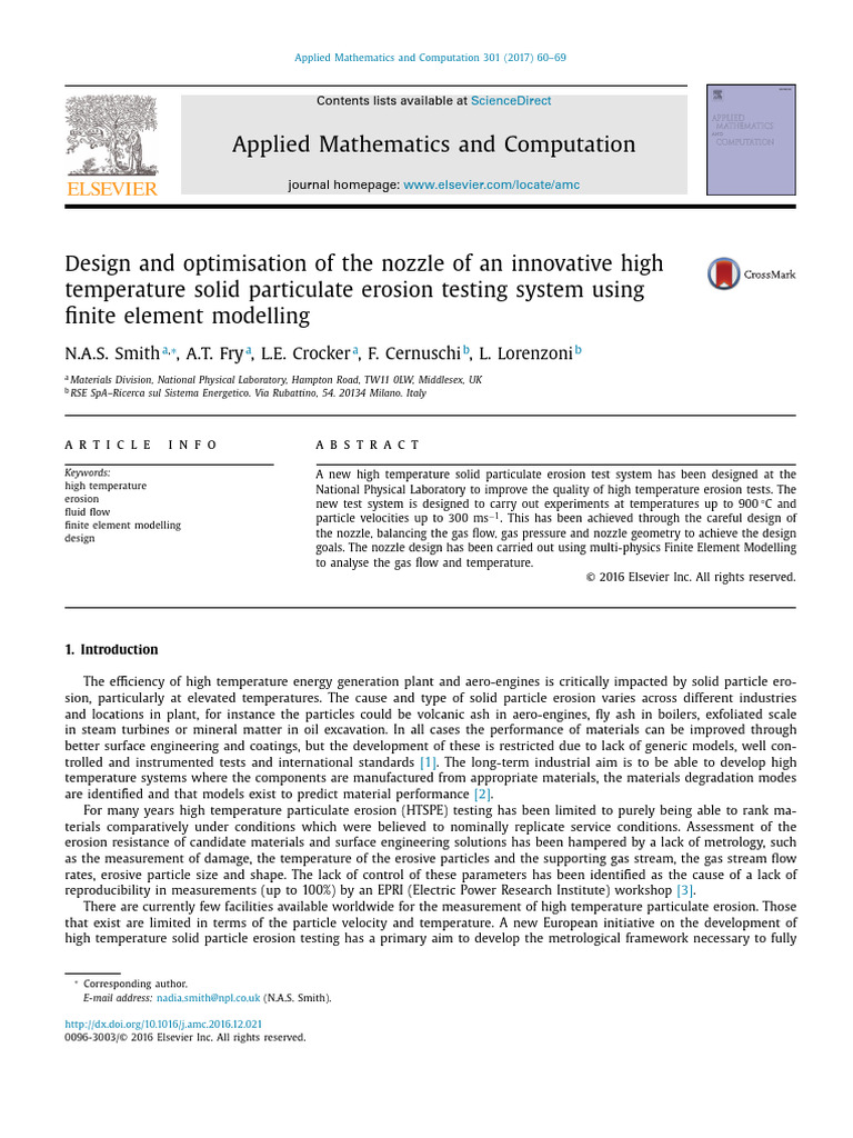 2017 NPL Design of Erosion Nozzle For Mach Speeds | PDF | Fluid ...
