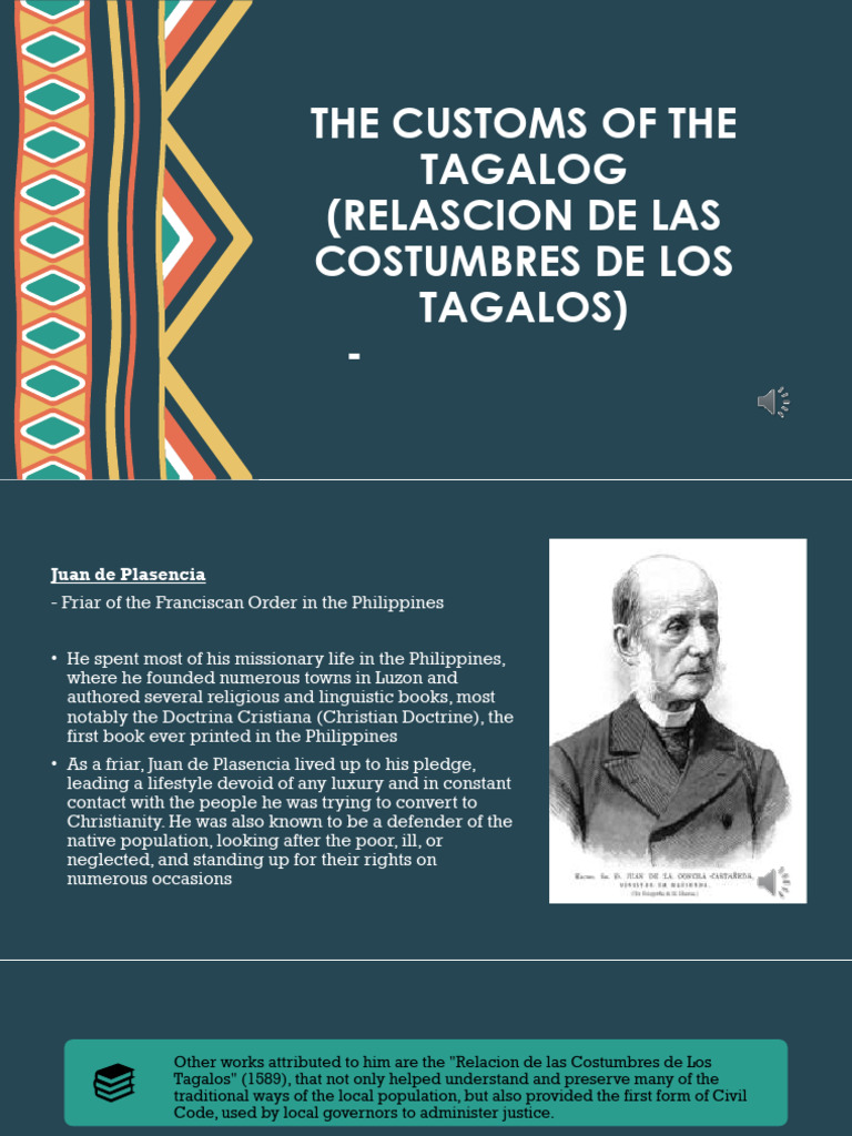 Customs of the Tagalogs Explained | PDF