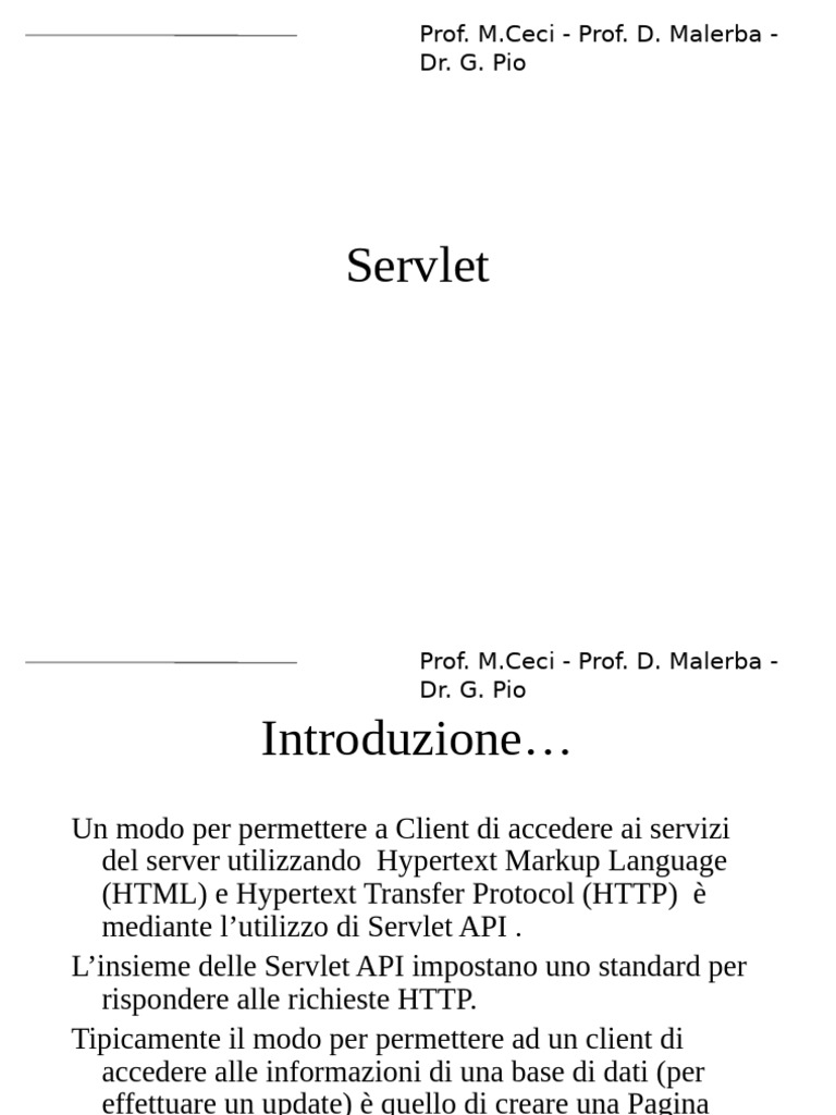 Servlet | PDF