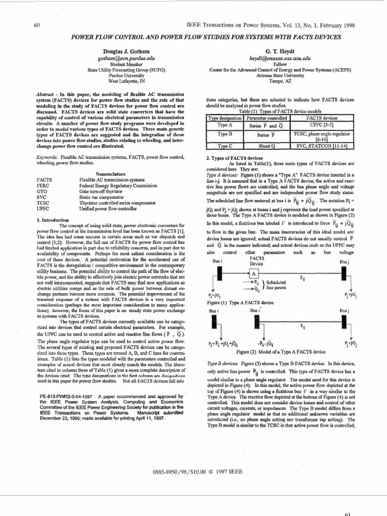 FACTS Devices for Power Flow Control | PDF | Electric Power ...