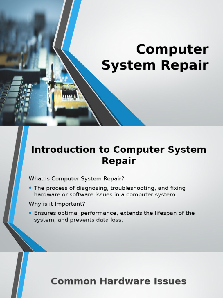 Computer System Repair Guide | PDF | Computer Network | Operating System