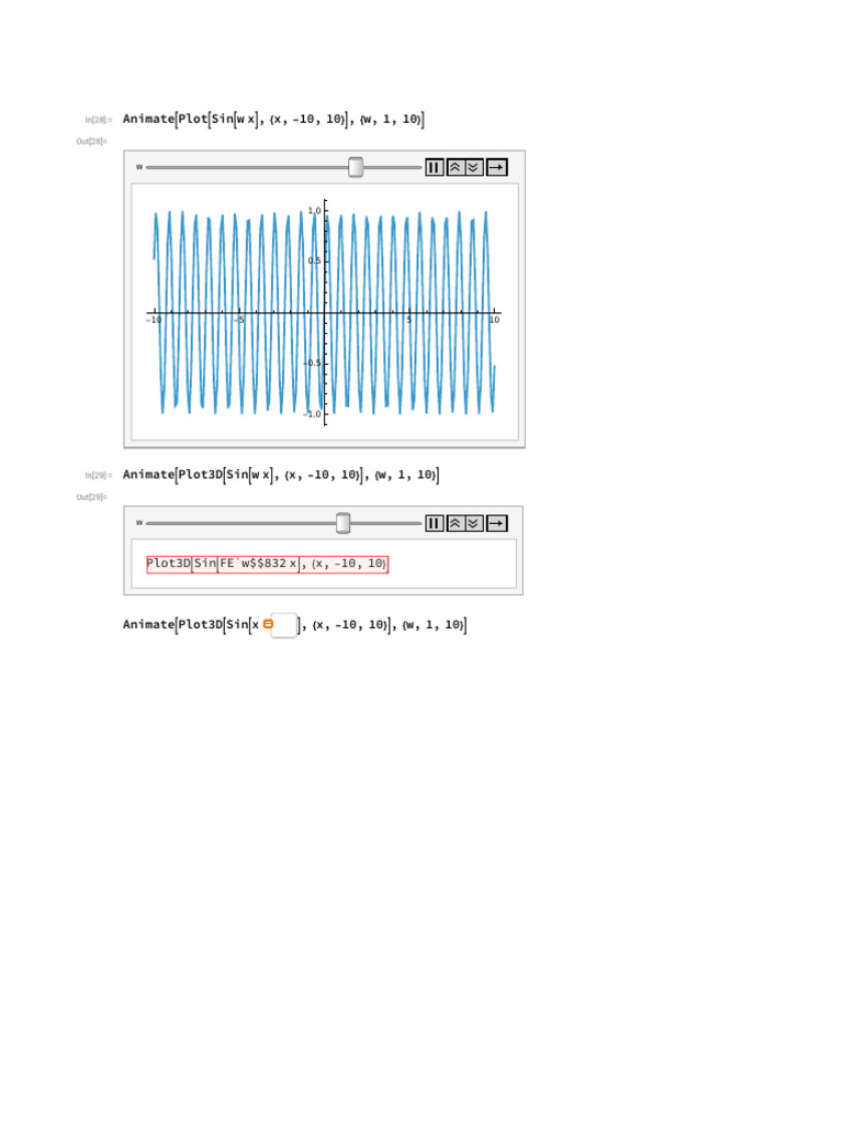 Animate 2D and 3D Sin Functions | PDF