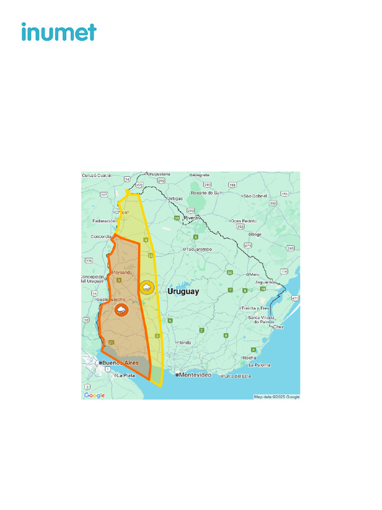Alerta Meteorológica: Tormentas en Uruguay | PDF | Uruguay | Peligros ...
