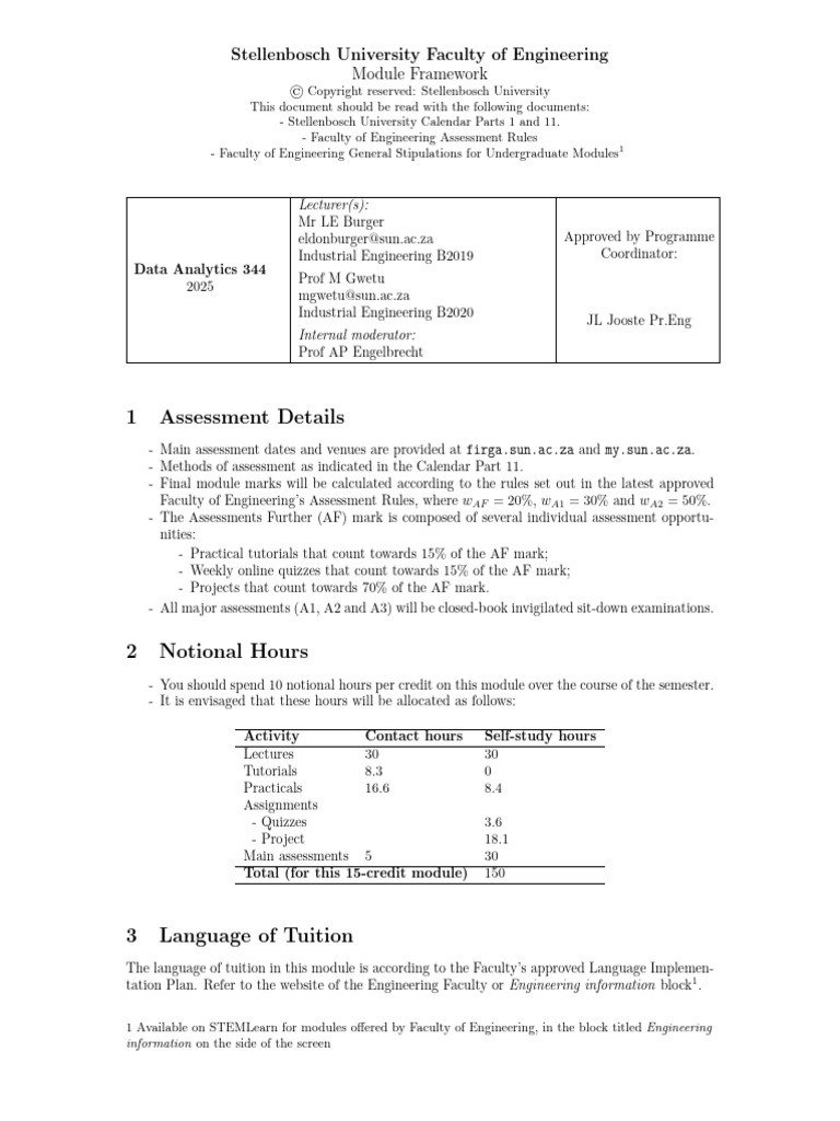 Module Framework 2025 For Data Analytics 344 | PDF | Data Analysis ...