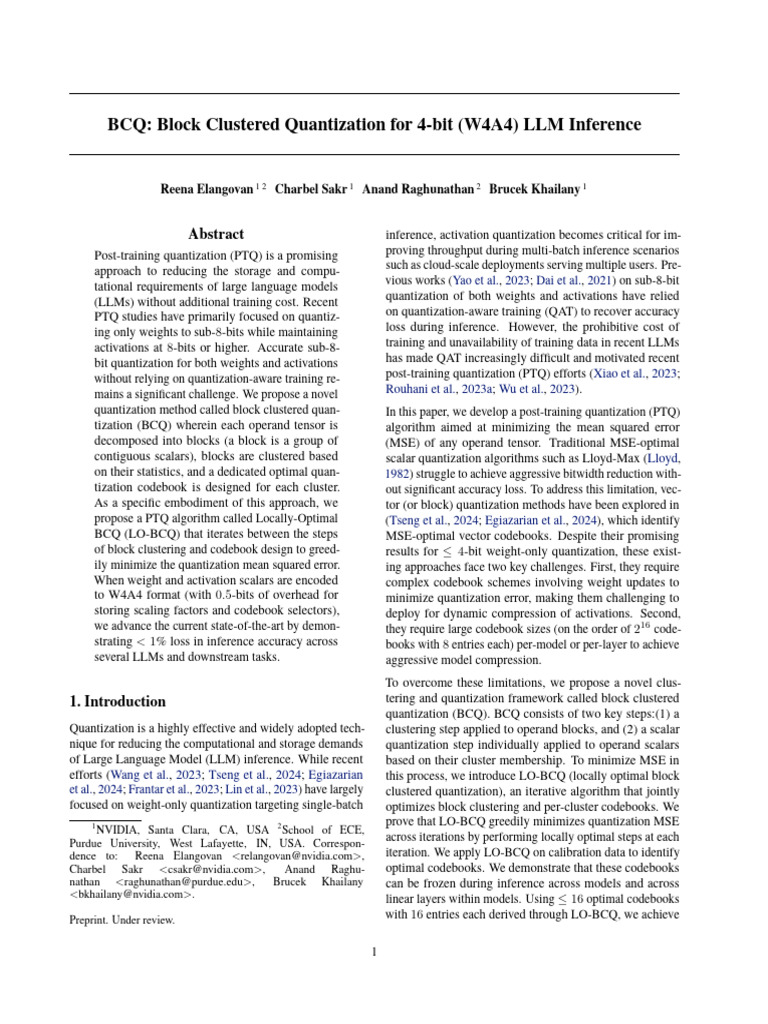 BCQ for 4-bit LLM Inference Optimization | PDF | Statistical Inference ...