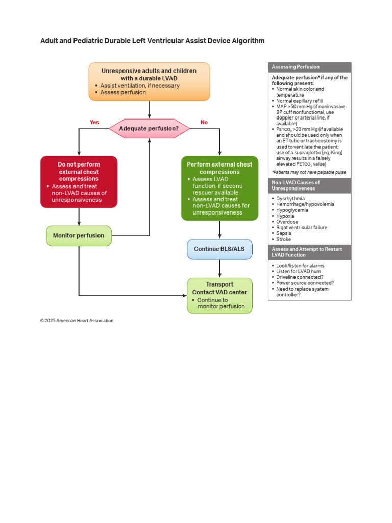 Algorithm SC Acls Lvad 250515 | PDF | Medical Specialties | Clinical ...