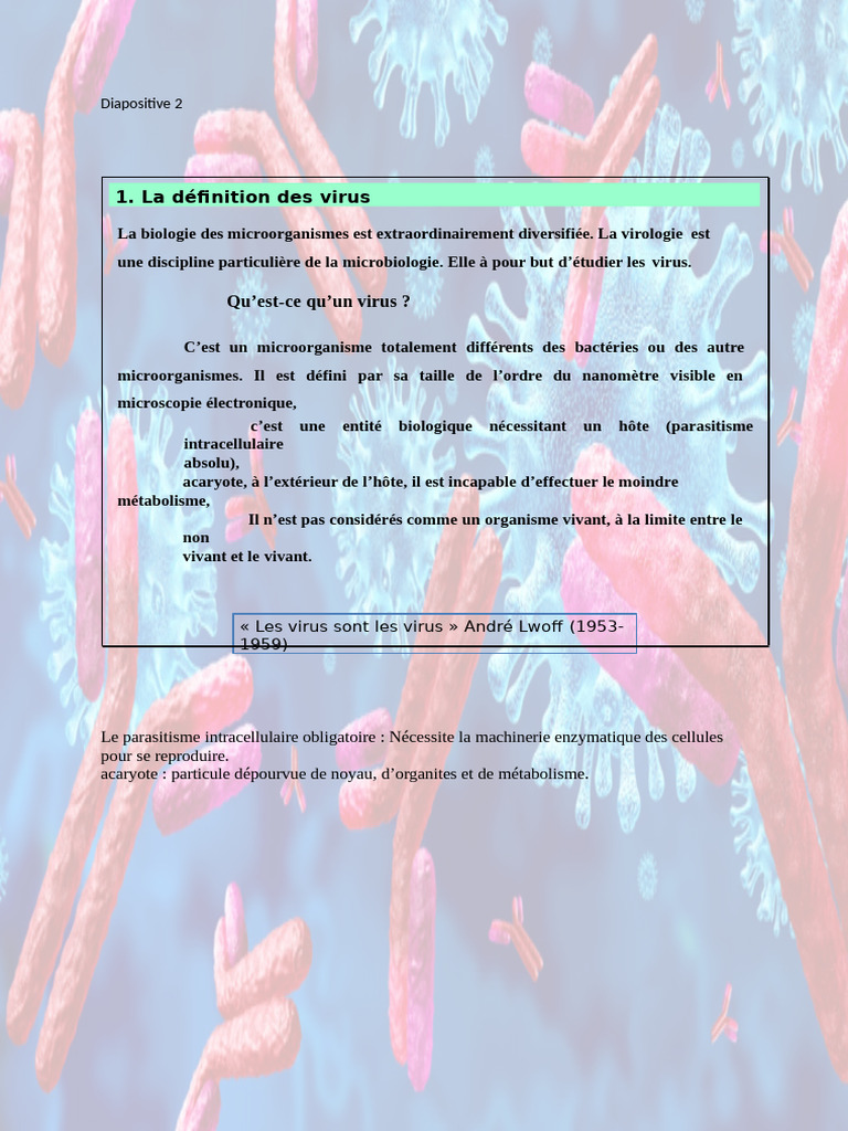 Comprendre la structure et classification des virus | PDF | Virus | ADN