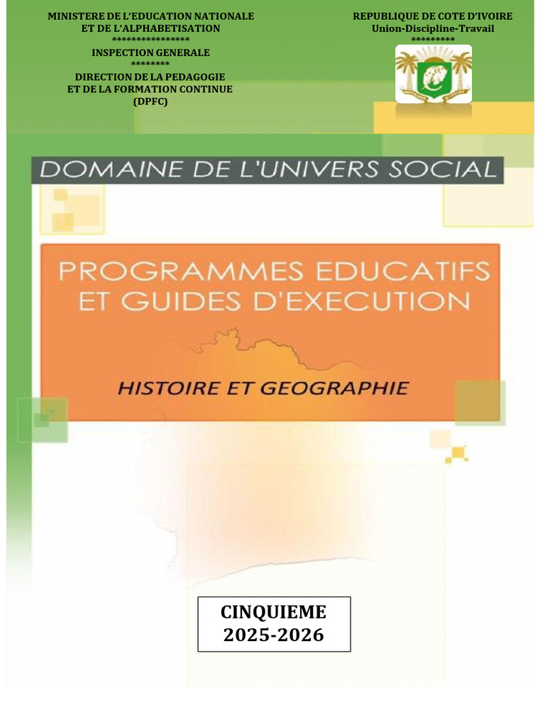 Guide éducatif 2025-2026 en Côte d'Ivoire | PDF | Pédagogie | Enseignement