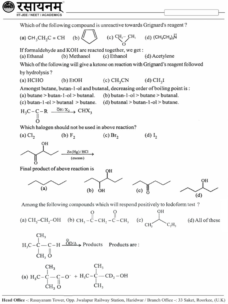 Aldehyde Ketone Test | PDF