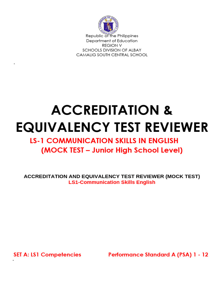 Mock Test for English Communication Skills | PDF | Infection