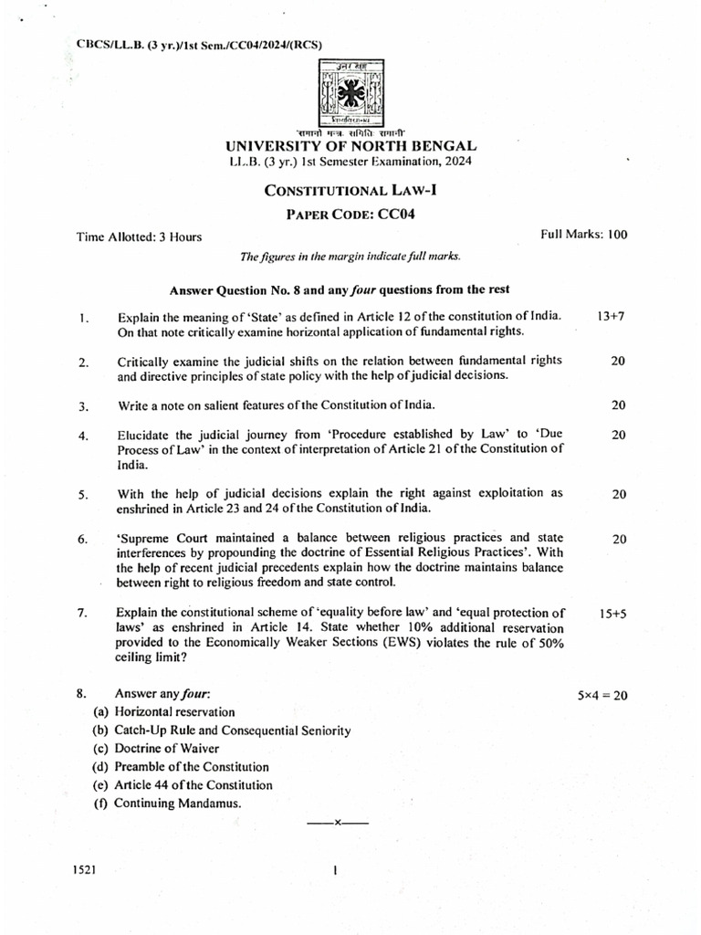 3 Year Sem - I | PDF