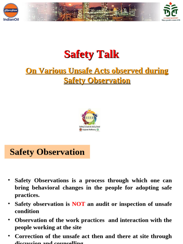 Safety Observation Practices Guide | PDF
