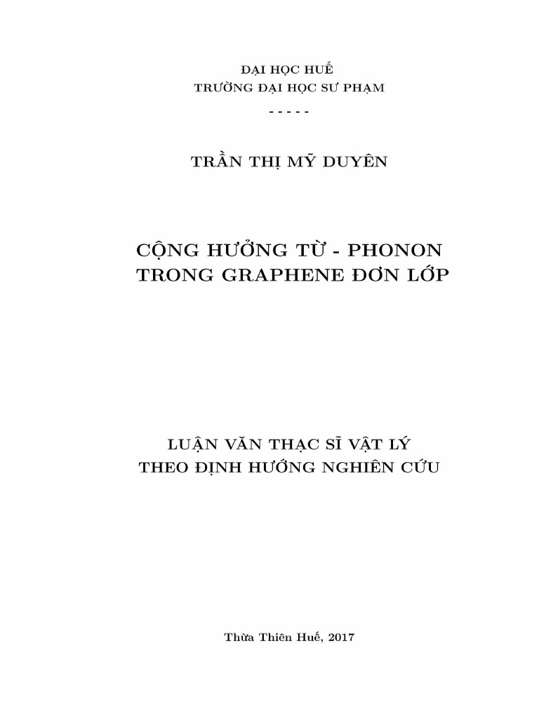 C NG Hư NG T Phonon Trong Graphene Đơn L P | PDF