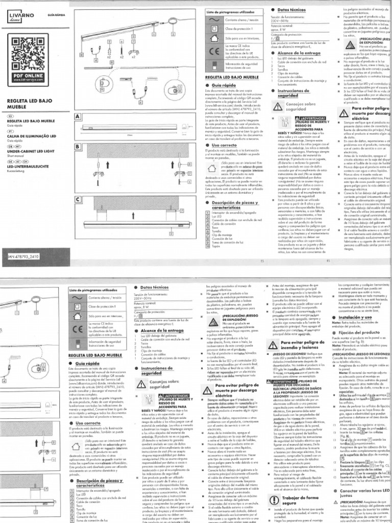 Manual Regleta Luz Led | PDF