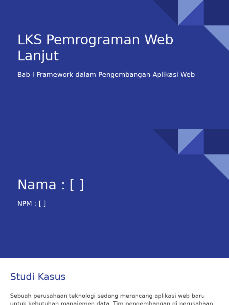 LKS Pemrograman Web Lanjut Bab 1 | PDF