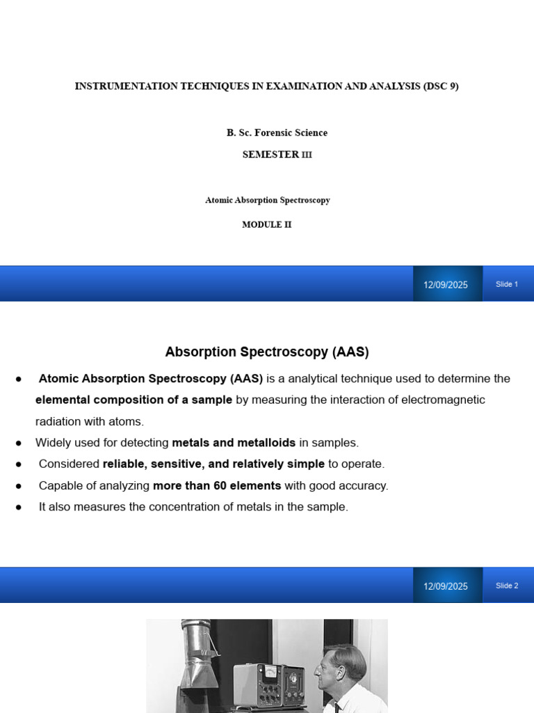 Atomic Absorption Spectroscopy Overview | PDF | Atomic Absorption ...