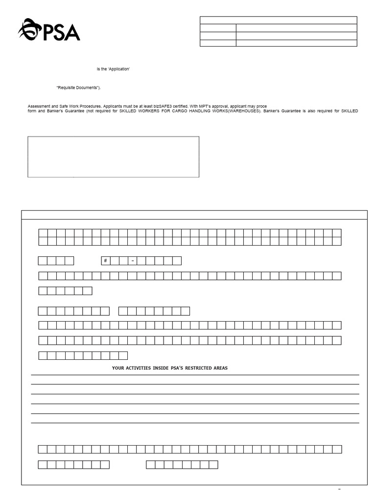 PSA Licence Application Instructions | PDF | License | Bankruptcy