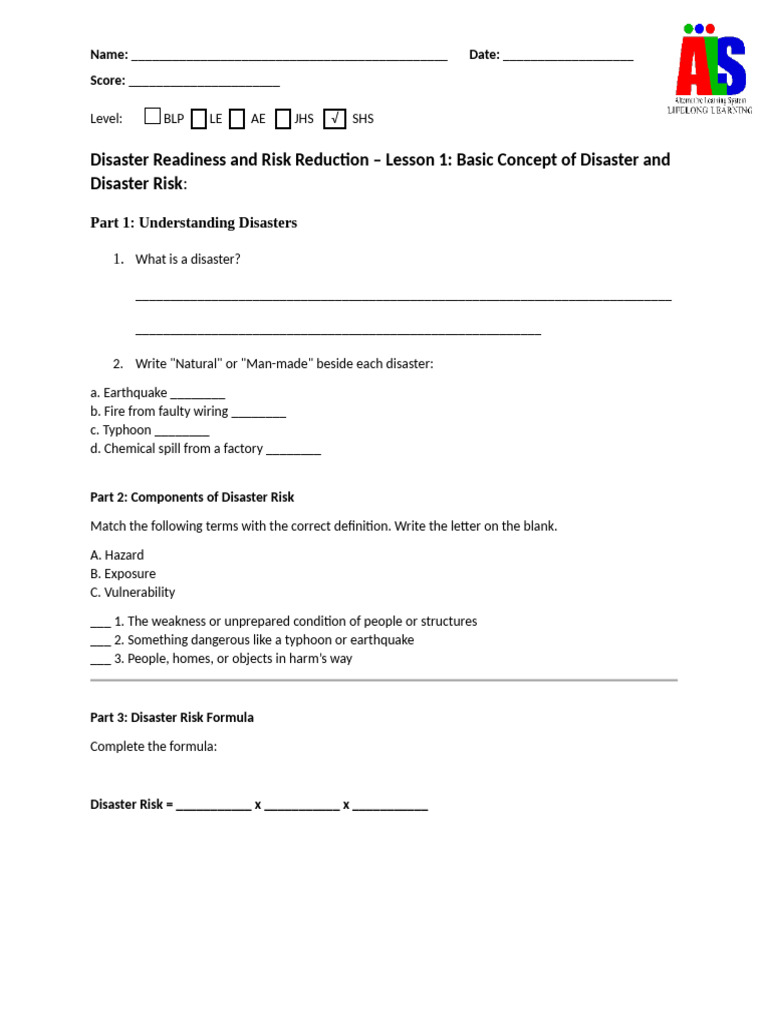 Disaster Readiness: Understanding Risks | PDF | Hazards | Risk