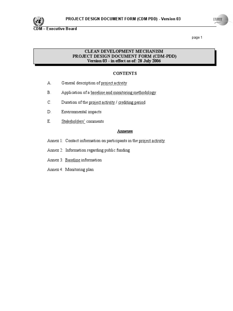 PDD Form04 v03 2 | PDF | Clean Development Mechanism | Business