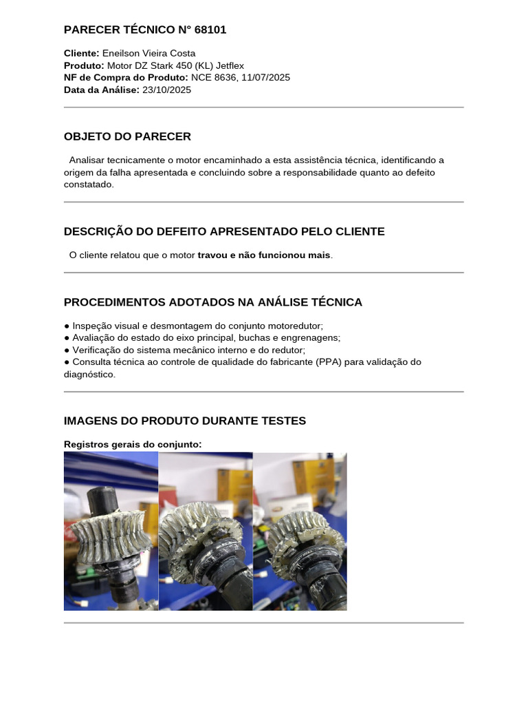 Parecer Técnico Os #68101 1 | PDF