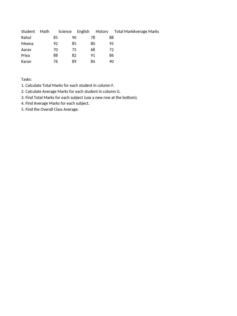 Student Marks Calculation Guide | PDF