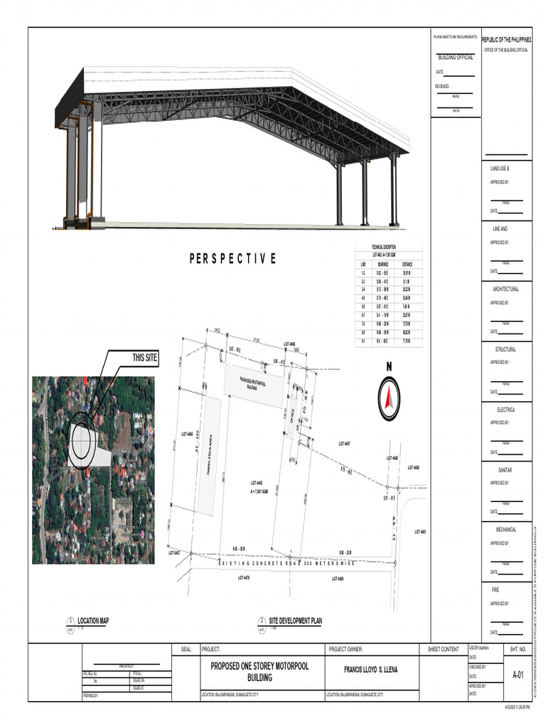 Proposed Motorpool Building Plan | PDF