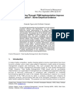 Can Benchmarking Through TQM Implementation Improve Performance?: Some Empirical Evidence