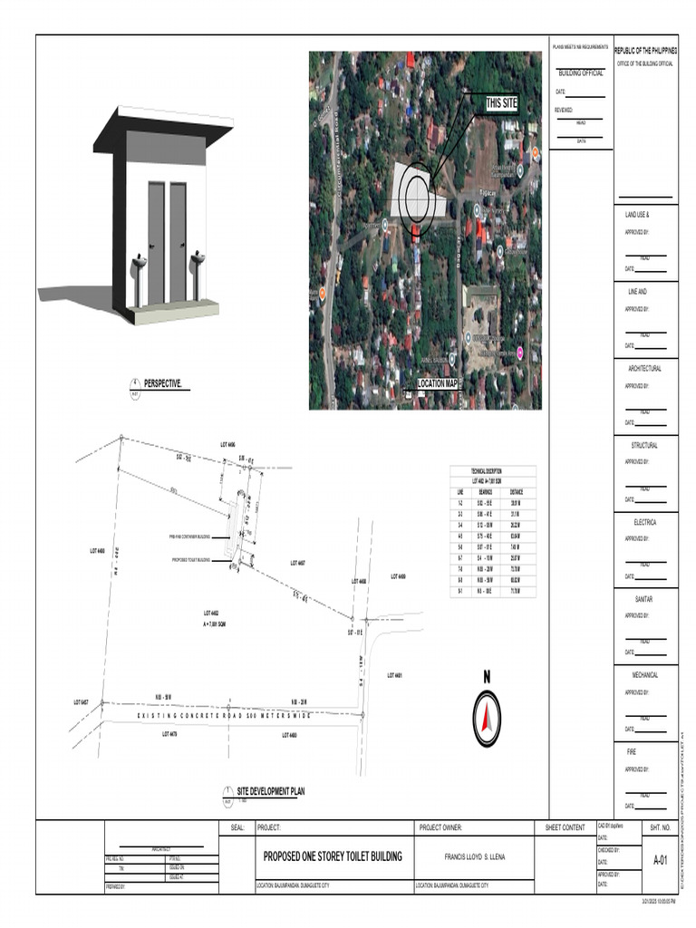 Proposed Toilet Building Plans | PDF