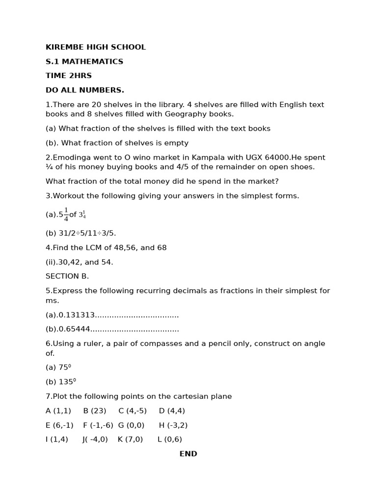 S.1 MTC | PDF