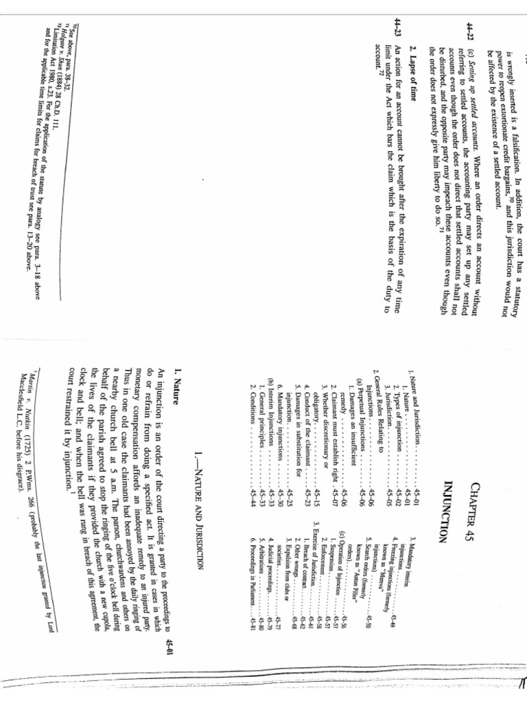 Snells 10thedn Chapter On Injunctions | PDF