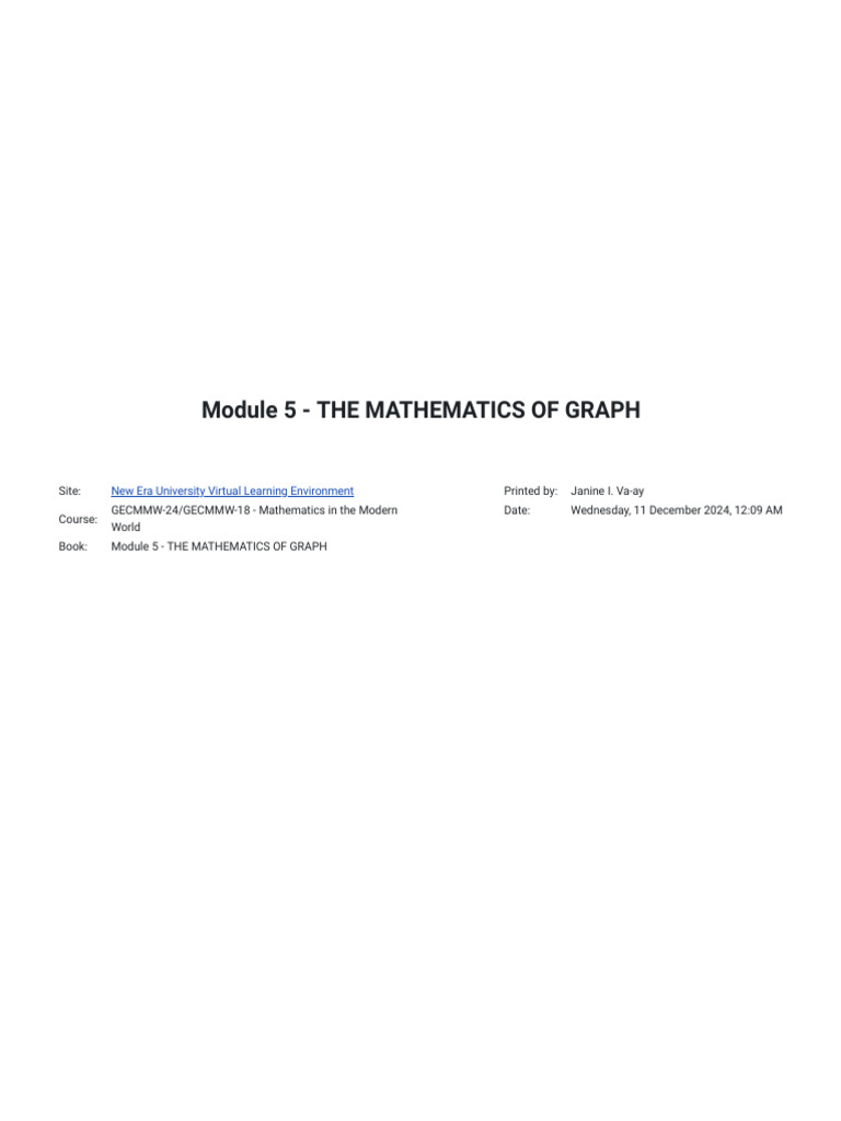 Mathematics of Graph Theory Module | PDF | Vertex (Graph Theory ...