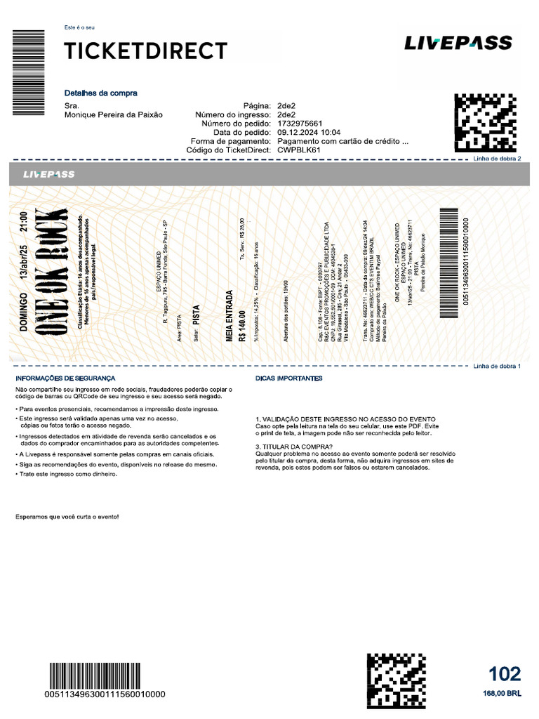 Ingresso 2 | PDF