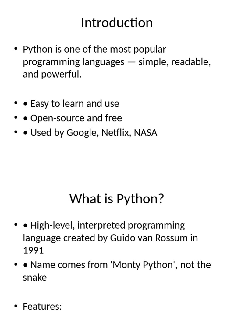 Introduction to Python Programming | PDF