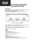 Linksys Rv082 VPN Router Interoperability Profile: C o M C Om