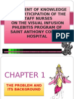 The Extent of Knowledge and Participation of The Staff Nurses On The Visual Infusion Phlebitis Program of Saint Anthony College Hospital