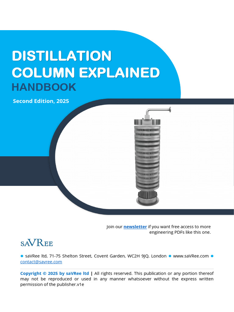 Distillation Column Handbook 2025 | PDF | Distillation | Liquids