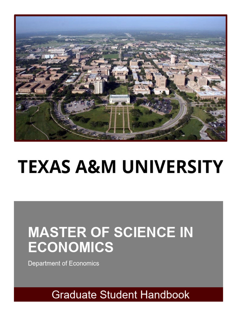 MS Economics Program Overview at TAMU | PDF | Academic Degree | Mathematics