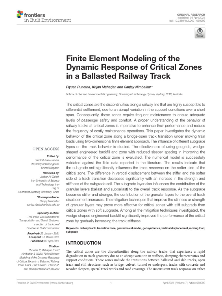 Finite Element Modeling of The Dynamic Response of | PDF | Elasticity ...