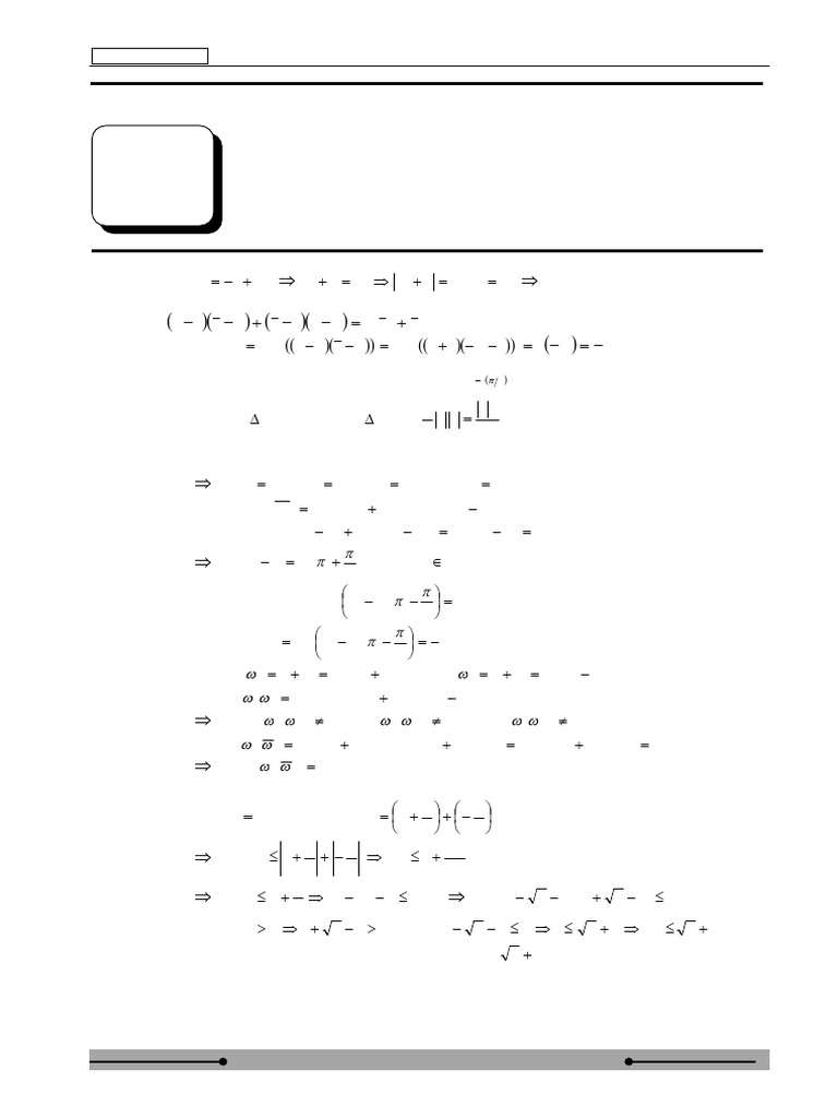 Complex Numbers Class Exercises Solutions | PDF | Mathematical Objects ...