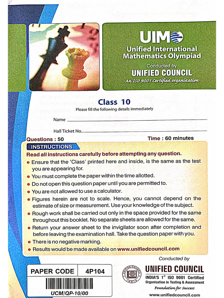 UIMO PYQ 10th | PDF