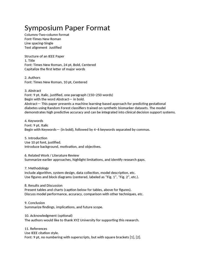 IEEE Symposium Paper Guidelines | PDF