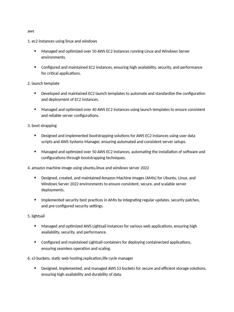 AWS EC2 Management and Optimization Guide | PDF | Amazon Web Services ...