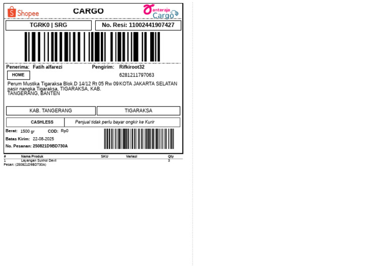 Label Pengiriman 6 | PDF