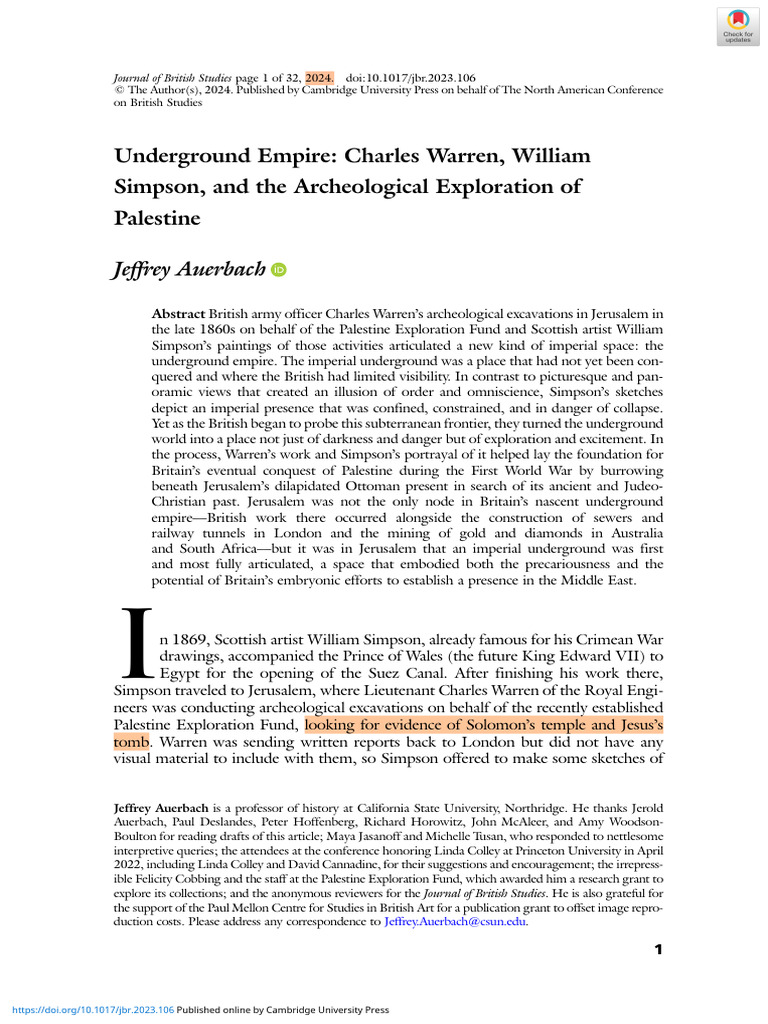Underground Empire: Warren & Simpson's Exploration | PDF