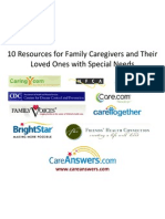 10 Resources for Family Caregivers and Their Loved Ones with Special Needs